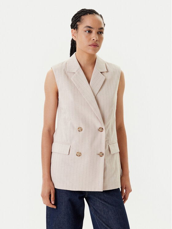 United Colors Of Benetton United Colors Of Benetton Mellény 29KBDJ00W Bézs Regular Fit