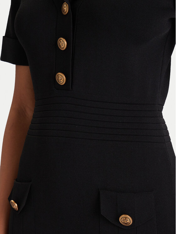 Guess Guess Трикотажна сукня W5YK29 Z0130 Чорний Slim Fit