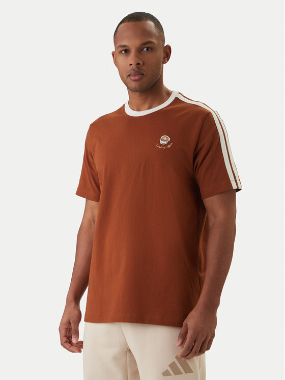 adidas adidas Tricou Lux Coffee Cafe Cup Graphic JZ5070 Maro Loose Fit