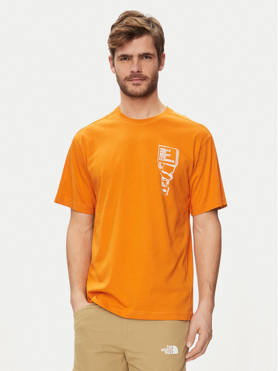 The North Face T-shirt NF0A87FF Narančasta Regular Fit