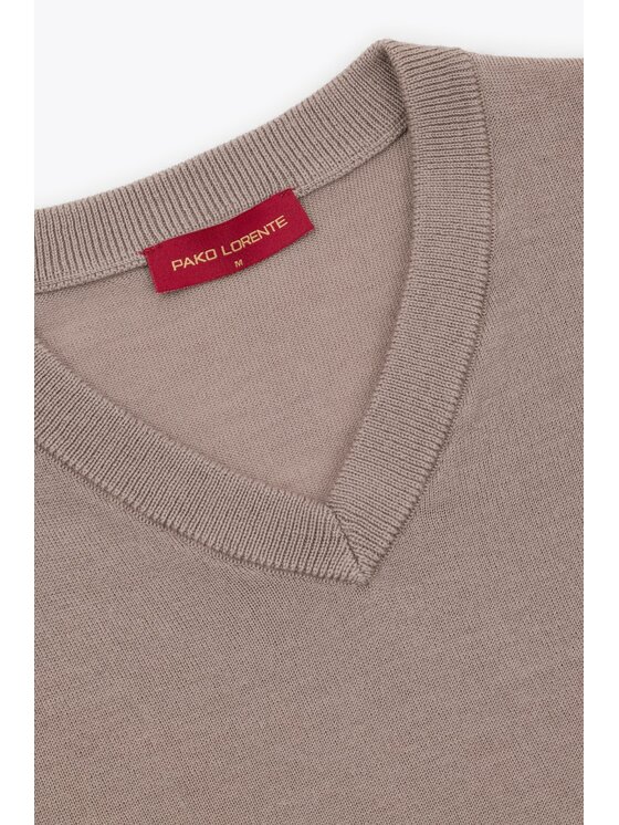 Pako Lorente Pako Lorente Sweter P26WP-2X-008 Beżowy Straight Fit