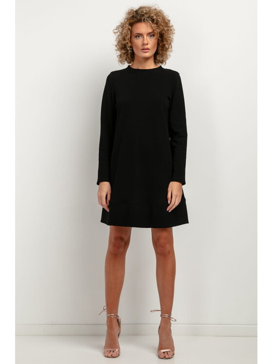 Tessita Tessita Sukienka codzienna T378 Czarny A-Line Fit