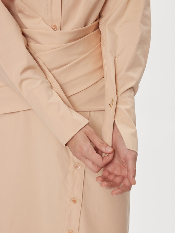 Patrizia Pepe Patrizia Pepe Rochie tip cămașă 8A1238/A391-B787 Bej Regular Fit