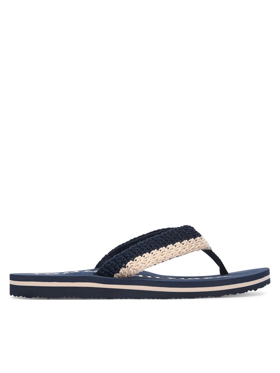 Tommy Hilfiger Tommy Hilfiger Šlepetės per pirštą Crochet Summer FW0FW09417 Tamsiai mėlyna