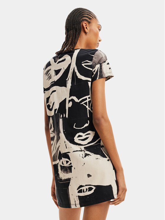 Desigual Desigual Φόρεμα καθημερινό 23WWVK69 Μαύρο Regular Fit