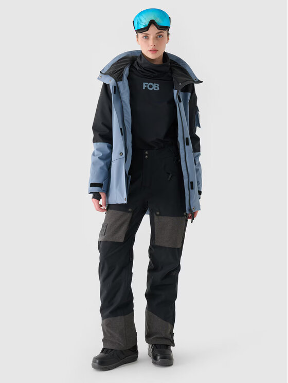 4F 4F Snowboardová bunda 4FWAW24TTJAF586-32S Tmavomodrá Regular Fit