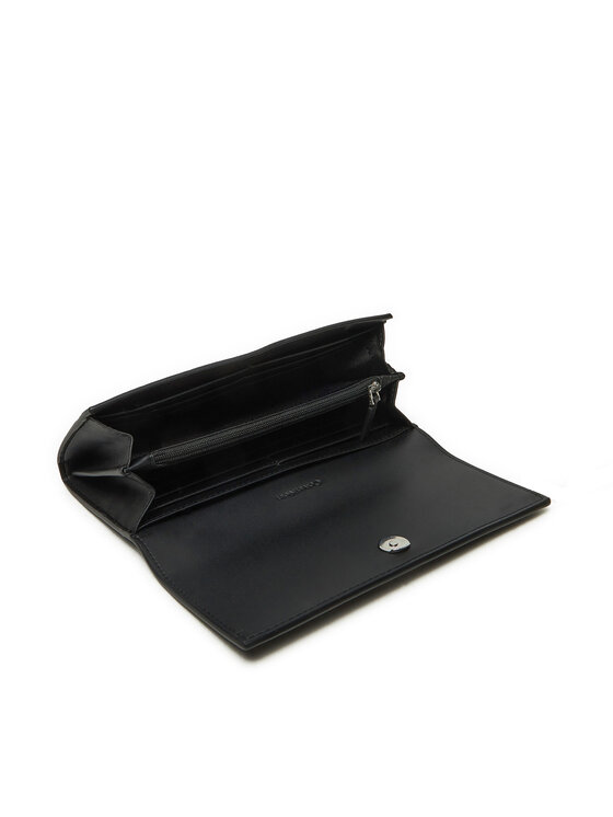 Calvin Klein Calvin Klein Veliki ženski novčanik Ck Plaque Large Trifold K60K612839 Crna