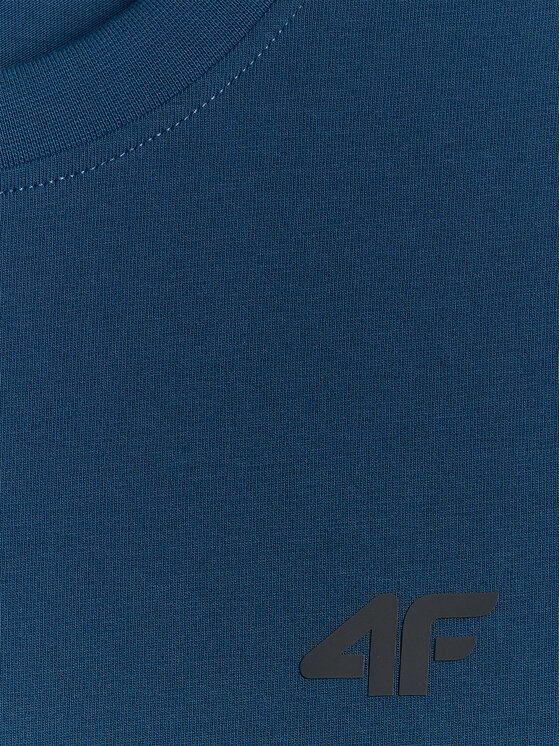 4F 4F T-Shirt BASIC+ Turkusowy Regular Fit