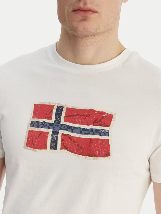 Napapijri Napapijri Tricou S-Mahsa NP0A4FZB Alb Regular Fit