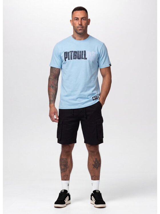 PITBULL PITBULL T-Shirt REBEL BORN Niebieski Regular Fit