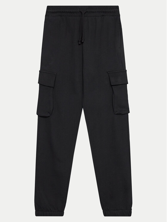 OVS OVS Riidest püksid 2119925 Must Regular Fit