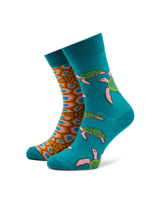 Șosete Înalte Unisex Funny Socks Turtle SM1/21 Albastru