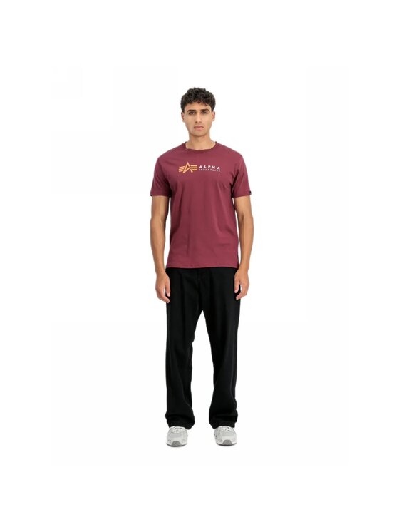 Alpha Industries Alpha Industries T-Shirt AI.118502 Bordowy Regular Fit