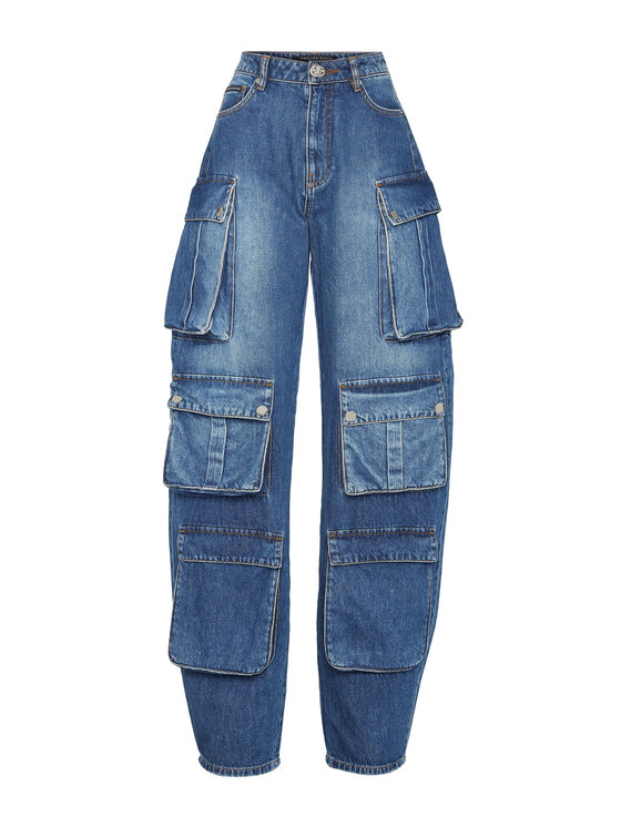 PHILIPP PLEIN PHILIPP PLEIN Jeansy 22669 Błękitny Cargo Fit