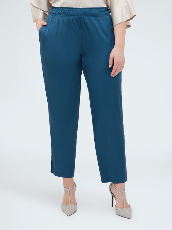 Fiorella Rubino Fiorella Rubino Pantaloni di tessuto P037L002387N024 Turchese Regular Fit