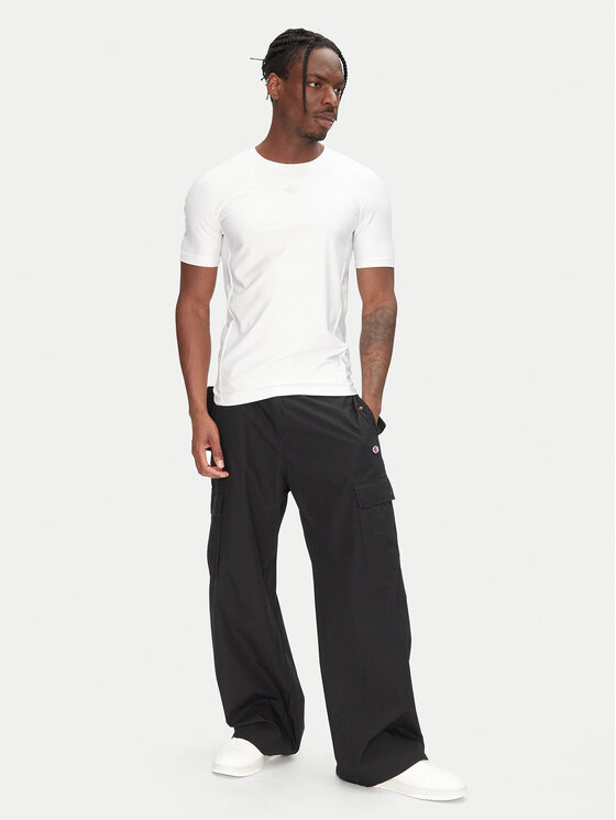 adidas adidas T-Shirt Fashion Cut Line JD0046 Biały Slim Fit
