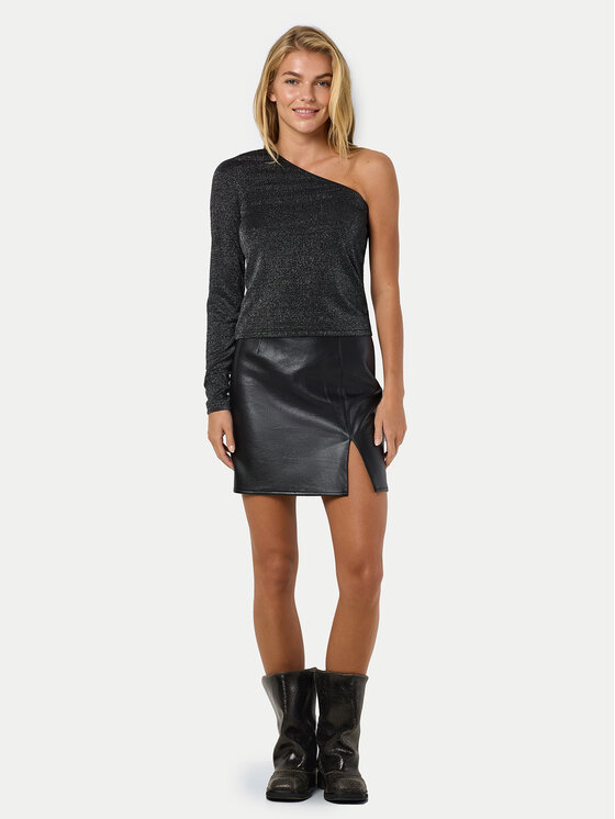 Noisy May Noisy May Bluză Maleen 27031919 Gri Slim Fit