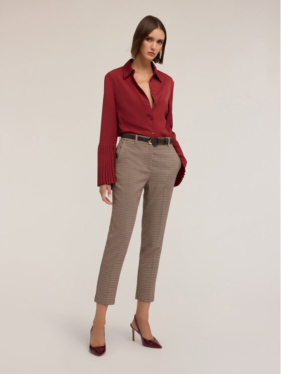 Motivi Motivi Koszula 5272Q000868N036 Bordowy Regular Fit