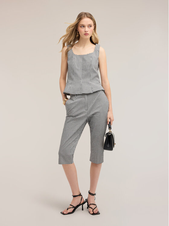 Motivi Motivi Top D076Q000592N0S1 Czarny Regular Fit