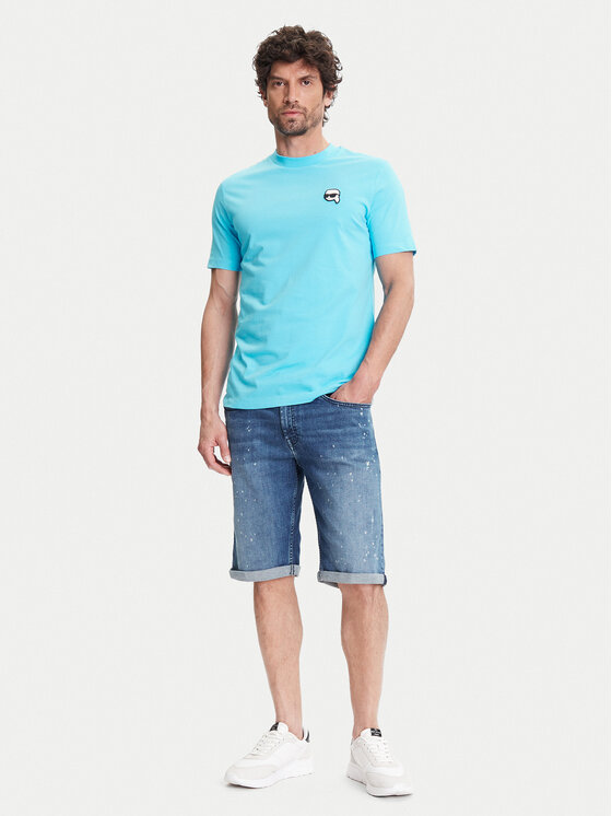 KARL LAGERFELD KARL LAGERFELD T-Shirt 755710 552224 Niebieski Regular Fit