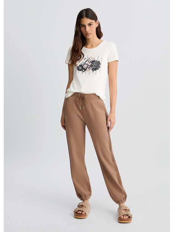 Liu Jo Liu Jo T-Shirt TA5173JS003M9161 Biały Regular Fit