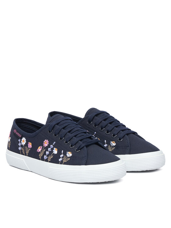 Superga Superga Tenisenes 3750 Flower Embroidery Leggera S8161ZW Tumši zils