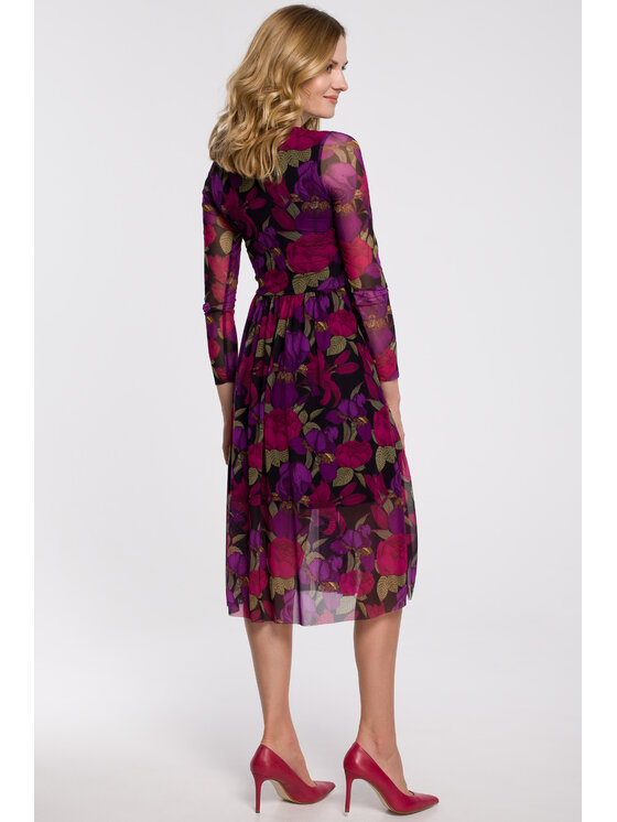 Makover Makover Abito da cocktail K064 Rosso Regular Fit