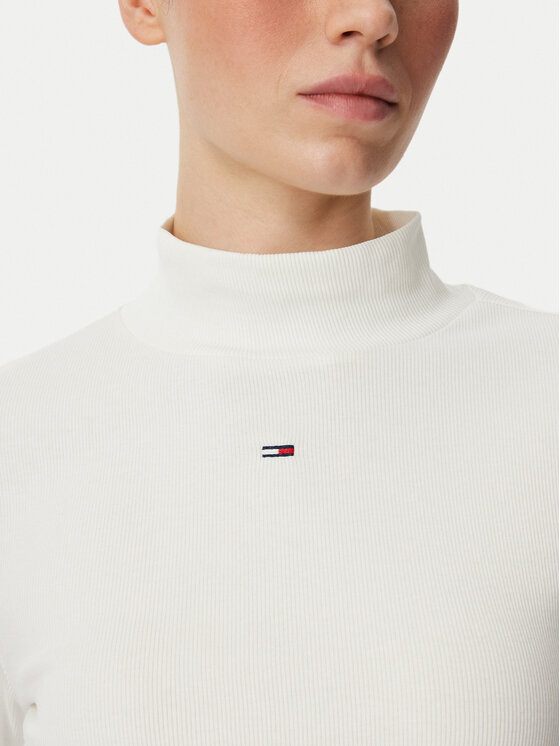 Tommy Jeans Tommy Jeans Μπλουζάκι Essential DW0DW19830 Λευκό Slim Fit