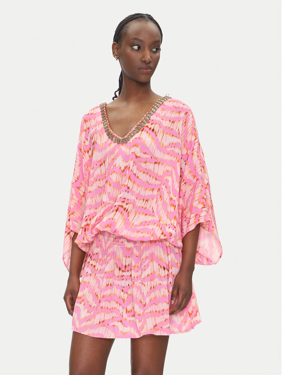 LOLA CASADEMUNT LOLA CASADEMUNT Sommerkleid LS2516031 Rosa Regular Fit