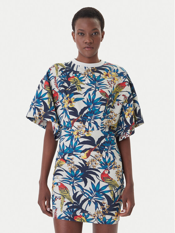 adidas Rochie de zi Farm Rio KD2194 Albastru Oversize