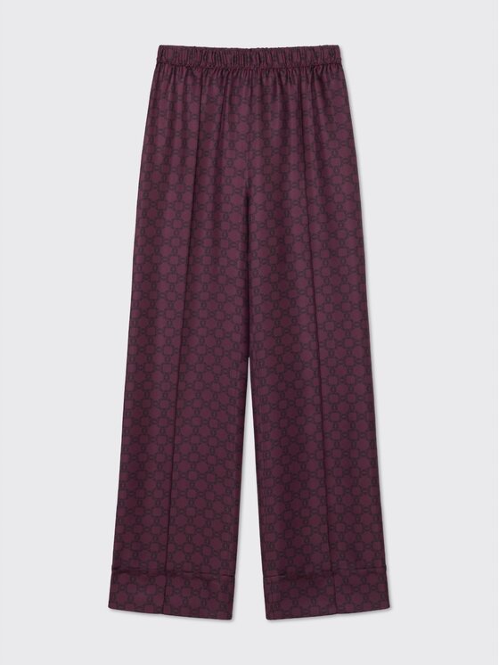 MARI PRETI MARI PRETI Pantaloni di tessuto MONOGRAM M Bordeaux Regular Fit