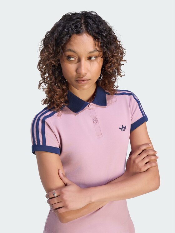 adidas adidas Polo 159123 Fioletowy Slim Fit