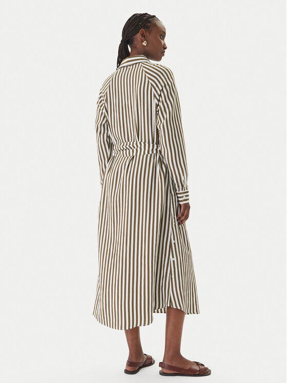 LOLA CASADEMUNT LOLA CASADEMUNT Sukienka koszulowa MS2616038 Zielony Regular Fit