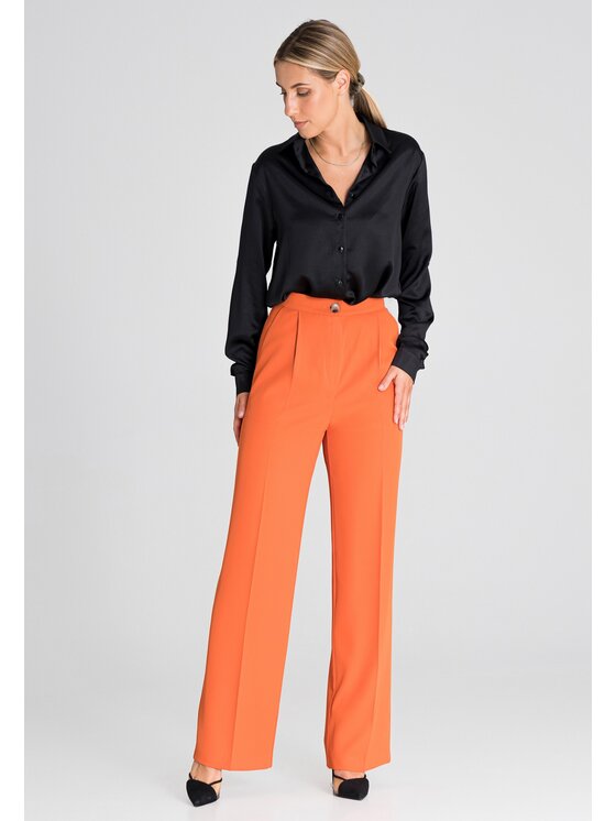 FIGL FIGL Dámske nohavice M949 Oranžová Regular Fit
