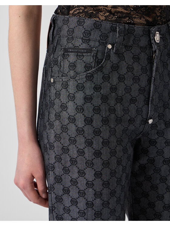PHILIPP PLEIN PHILIPP PLEIN Džínsy 31054 Svetlo modrá Straight Fit