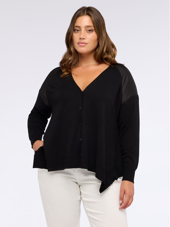 Fiorella Rubino Fiorella Rubino Cardigan M716L008097N033 Nero A-Line Fit