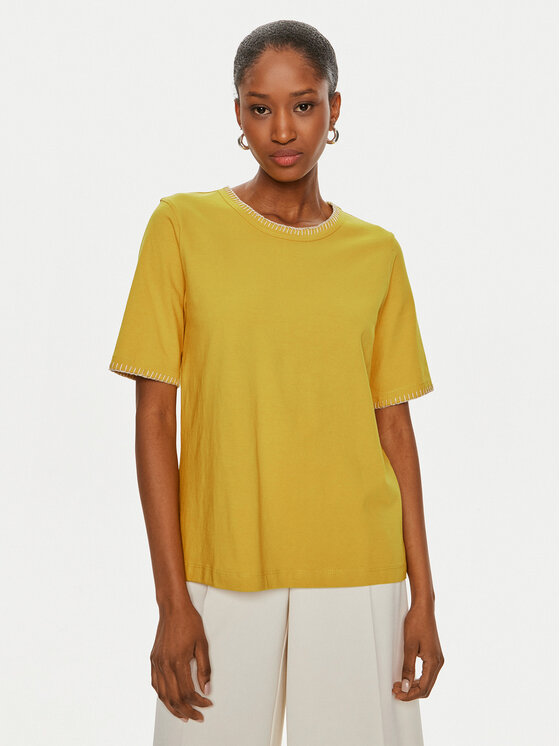 United Colors Of Benetton United Colors Of Benetton Tricou 34G7D107B Galben Regular Fit