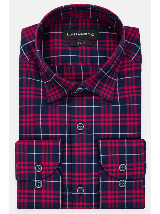 Lancerto Lancerto Koszula Sophie KO073222000016 Granatowy Slim Fit