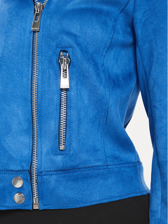 Morgan Morgan Giacca in similpelle 241-GOUSMI Blu Straight Fit