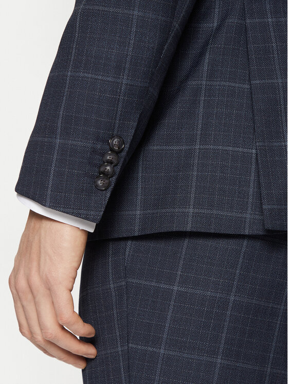 BOSS BOSS Garnitur H-Huge 50518097 Granatowy Slim Fit