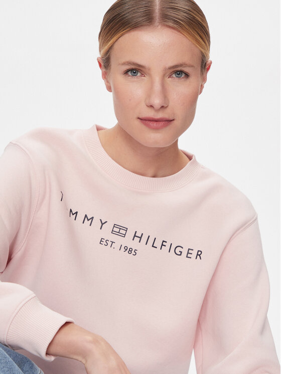 Tommy Hilfiger Tommy Hilfiger Pulóver Logo WW0WW39791 Rózsaszín Regular Fit