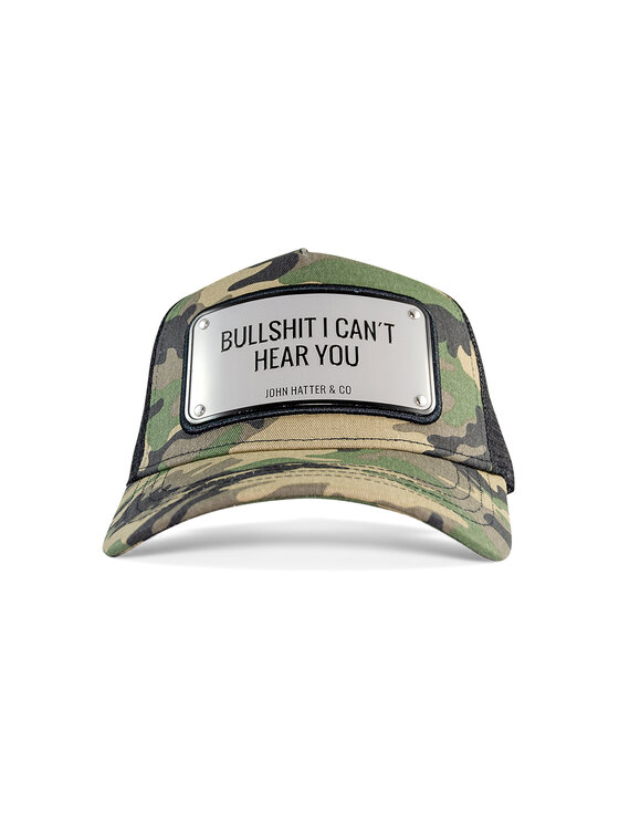John Hatter & Co John Hatter & Co Czapka z daszkiem Bullshit i Can't Hear You Czarny