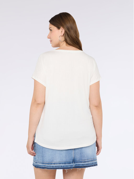 Fiorella Rubino Fiorella Rubino T-Shirt G063L508553N011 Biały Regular Fit