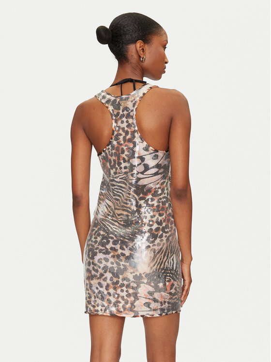 Guess Guess Vsakodnevna obleka E5GK04 KCR72 Rjava Bodycon Fit