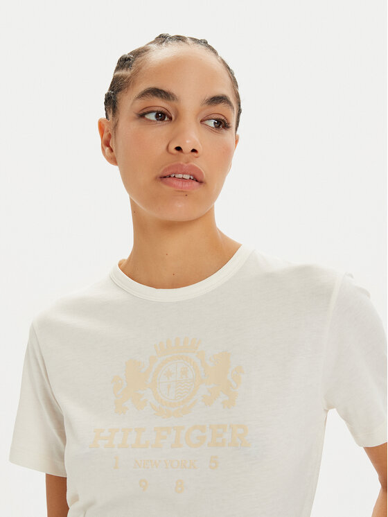 Tommy Hilfiger Tommy Hilfiger T-krekls Varsity WW0WW42899 Balts Regular Fit