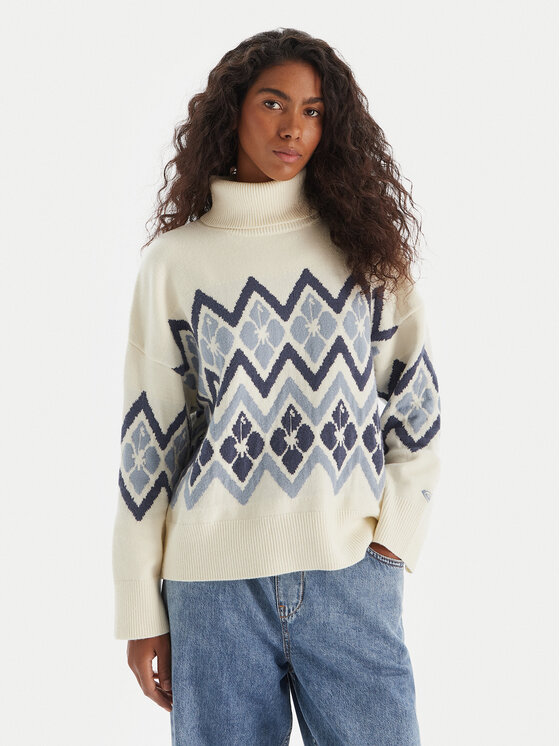 Roxy Roxy Rollkragenpullover Saltwater Lover ERJSW03673 Écru Regular Fit