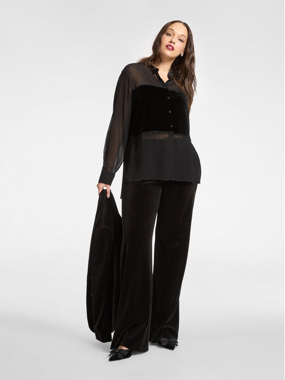 Elena Mirò Elena Mirò Pantaloni di tessuto P165P300369N033 Nero Regular Fit