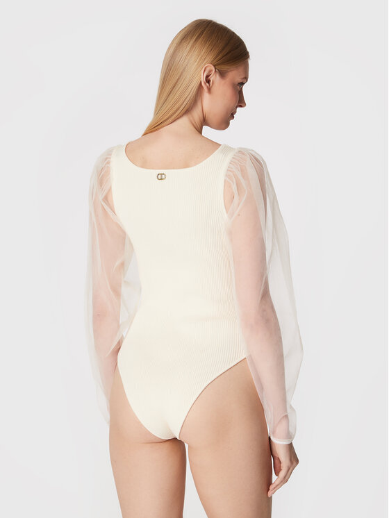 TWINSET TWINSET Glaustinukė 222TT3105 Écru Slim Fit