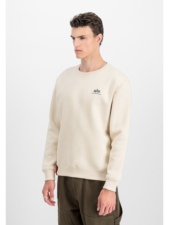 Alpha Industries Alpha Industries Bluza Basic Small Logo Sweatshirt Beżowy Regular Fit