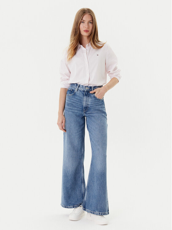 Tommy Hilfiger Tommy Hilfiger Πουκάμισο Ess WW0WW47169 Ροζ Regular Fit
